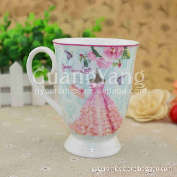 12oz follows printing white blank ceramic mug in portable gift box